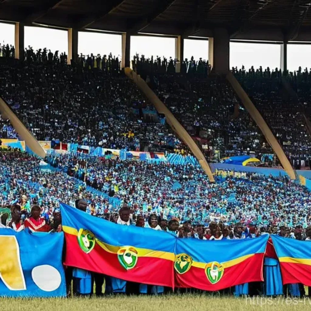 르완다의 주요 축구 리그 - **Prompt 1: Rwandan Football Fan Celebration**
A wide shot of a bustling football stadium in Rwa...