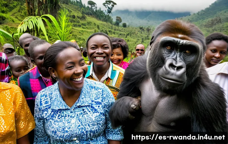 르완다 축제 및 행사 - The Joy of Kwita Izina: A Gorilla Naming Ceremony**
"A vibrant, wide-angle shot capturing the Kwita ...
