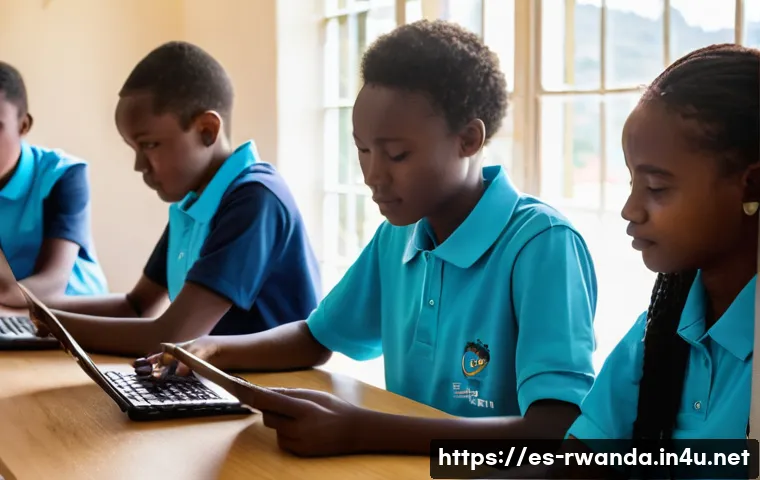 르완다의 직업 교육 - **Prompt:** A group of diverse young Rwandan students, male and female, aged 16-20, engaged in a vib...