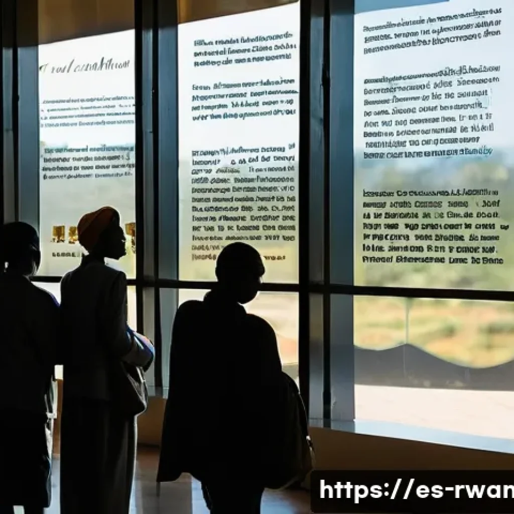 르완다 주요 역사적 장소 - **Prompt:** A serene and respectful scene inside the Kigali Genocide Memorial. The image features a ...