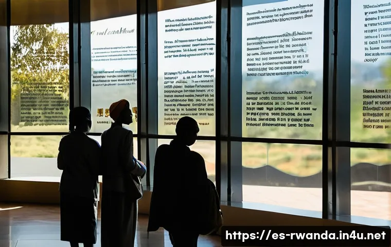 르완다 주요 역사적 장소 - **Prompt:** A serene and respectful scene inside the Kigali Genocide Memorial. The image features a ...