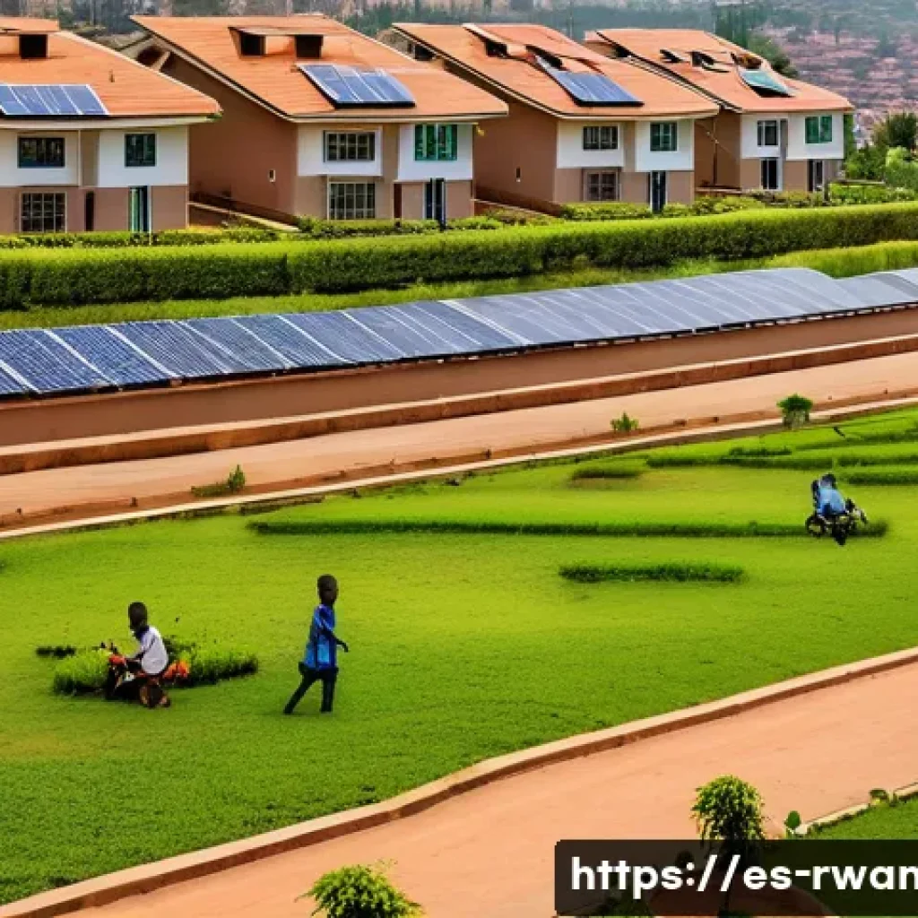 르완다의 주거 시설 - A modern residential neighborhood on the outskirts of Kigali, Rwanda, showcasing newly paved streets...